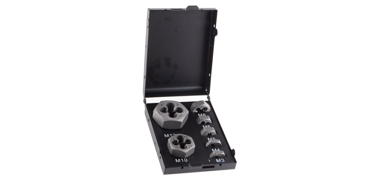 Product image for 7 piece die nut set,M3 - M12