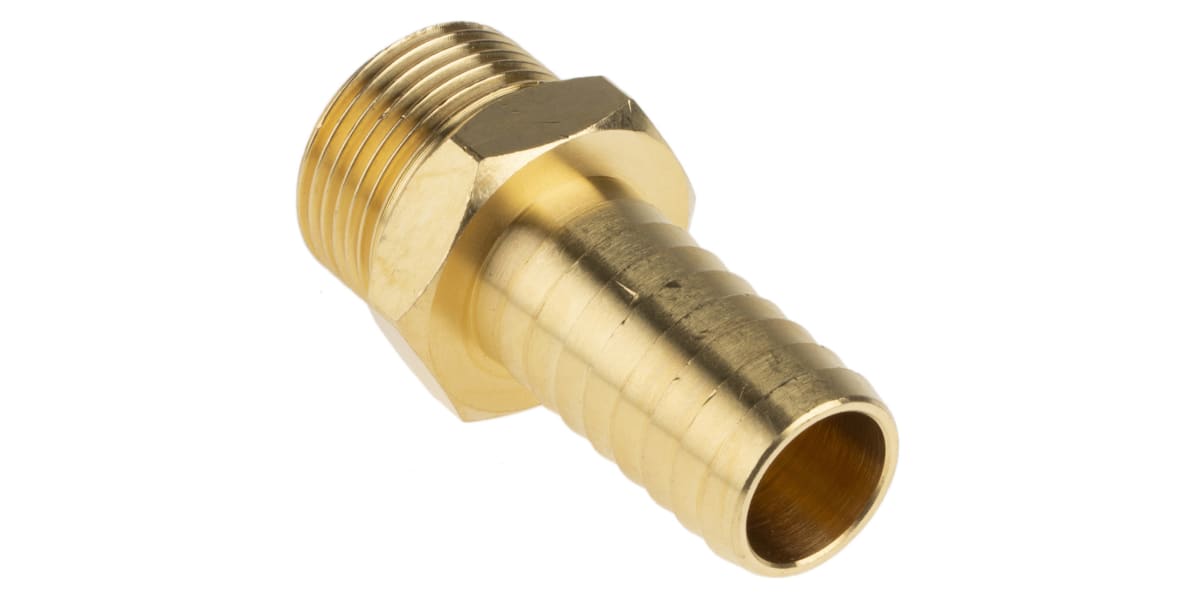 Product image for Brass hose tail,3/4 BSPP male 3/4in ID