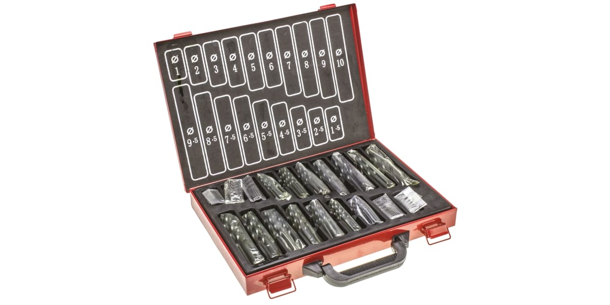 Product image for 170 pcs jobber drill set,HSS ,1-10mm dia