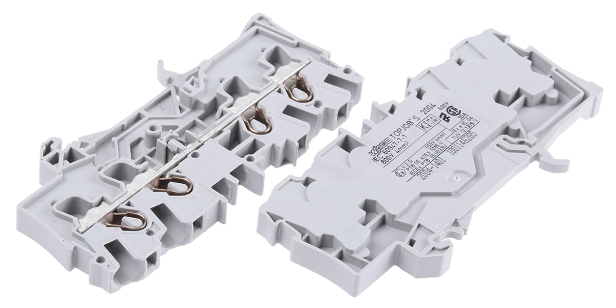 Product image for DIN RAIL TERMINAL 4 X 4 MM2 GREY