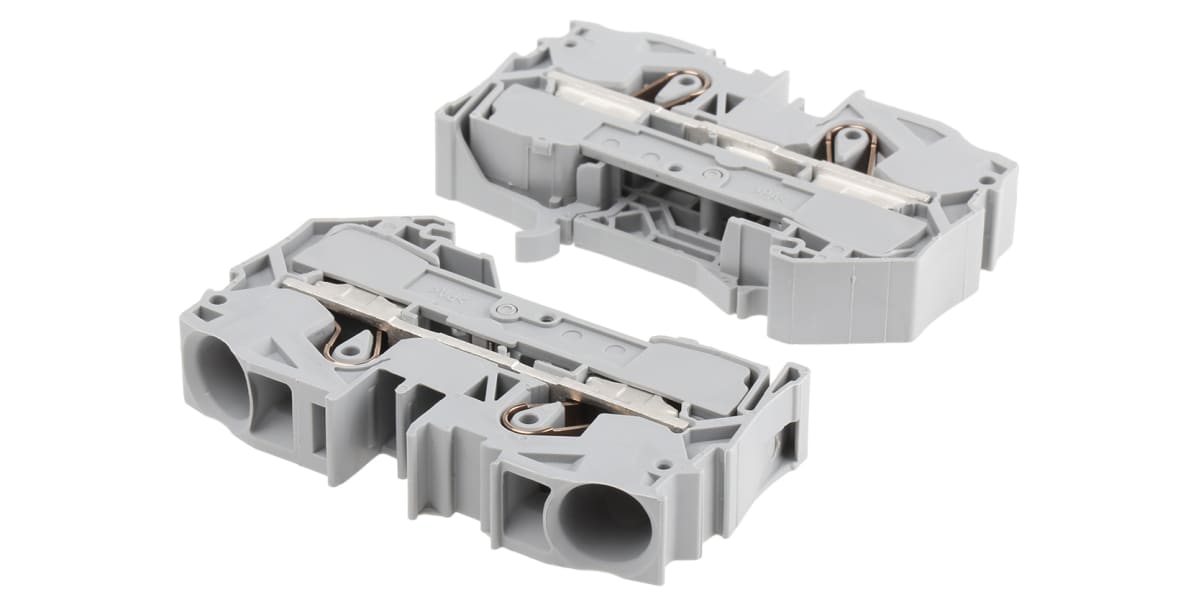 Product image for DIN RAIL TERMINAL 2 X 16 MM2 GREY