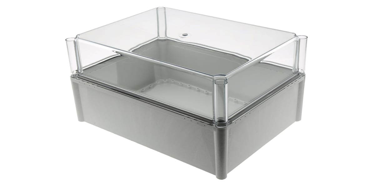 Product image for IP67 box transparent lid,nom.380x280x180