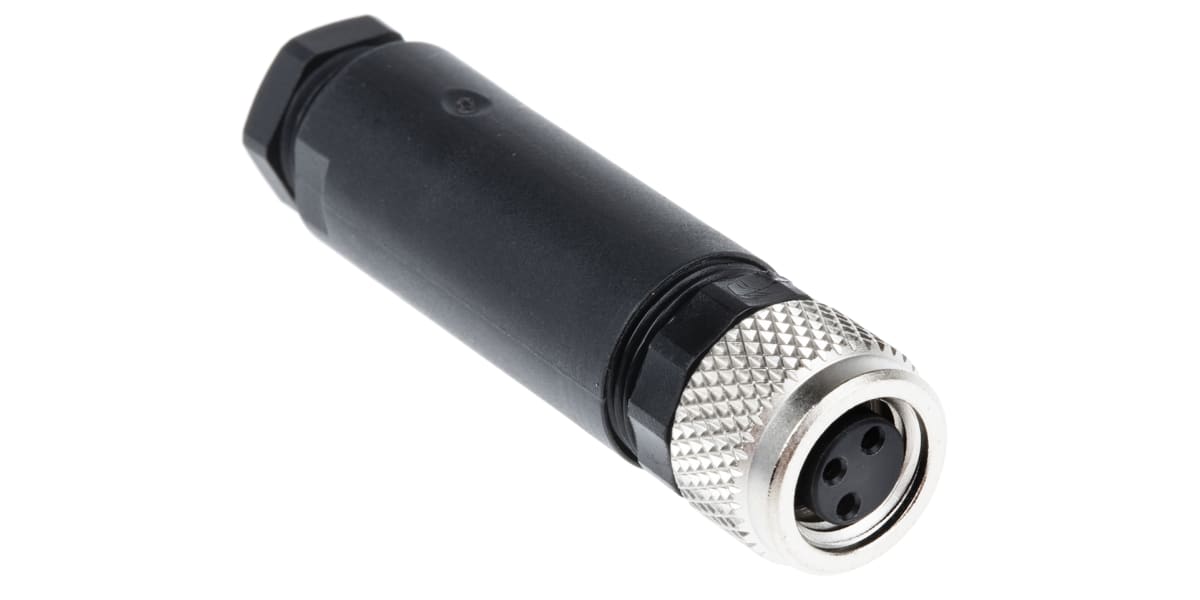 Product image for Lumberg Automation Screw Connector, 3 Contacts, Cable Mount M8, IP67