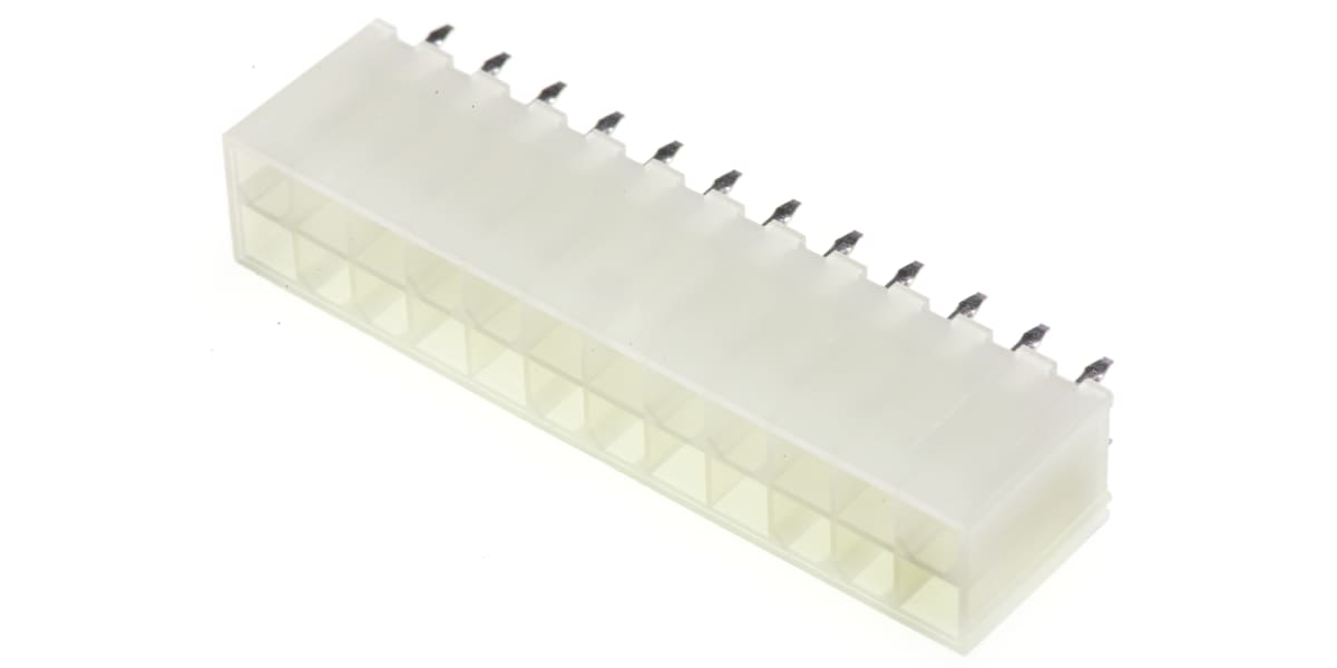 Product image for 24 way vertical PCB header,Mini-Fit Jr