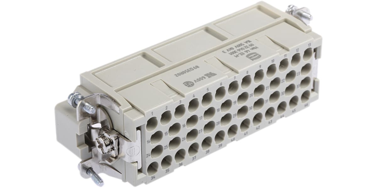 HARTING Han EE Heavy Duty Power Connector Insert, 46 contacts, 16A ...