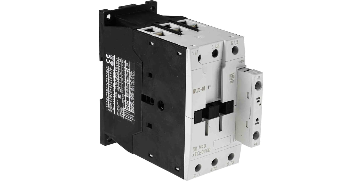 Product image for Eaton xStart DILM 3 Pole Contactor - 40 A, 24 V ac Coil, 3NO, 18.5 kW