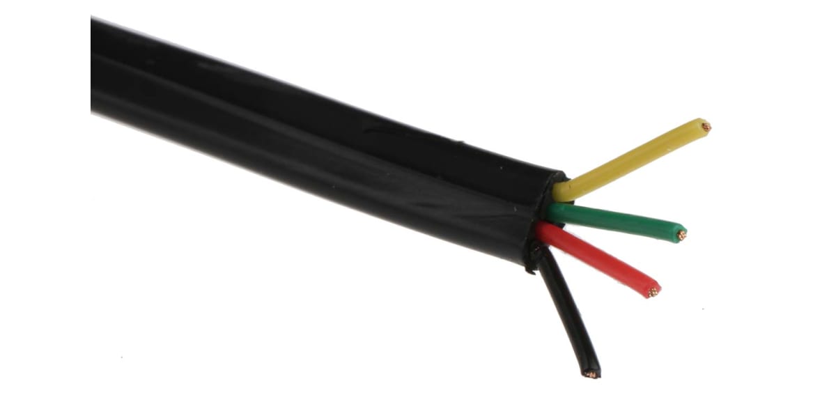 Product image for 4 CORE TEL CABLE 100M BLACK