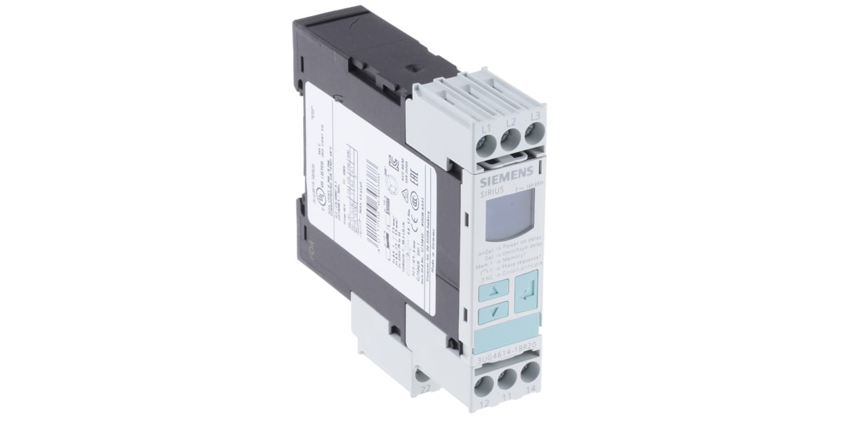 Siemens Phase, Voltage Monitoring Relay With DPDT Contacts, 3 Phase