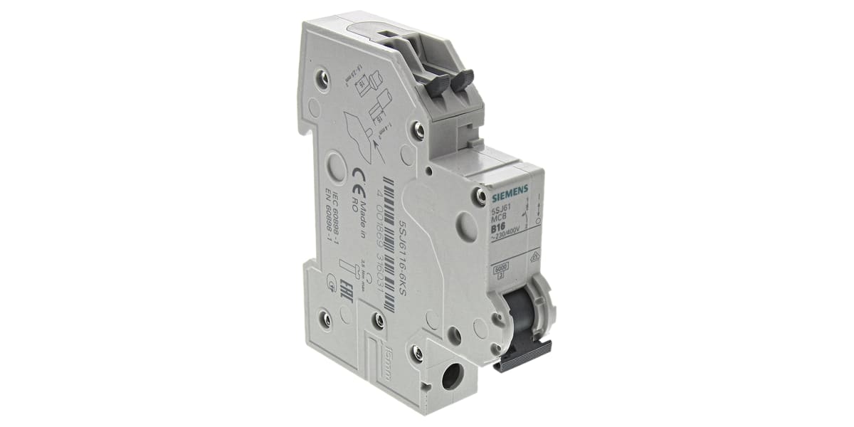 Product image for MCB 230/400V, 6KA, 1 Pole, Type B,16A