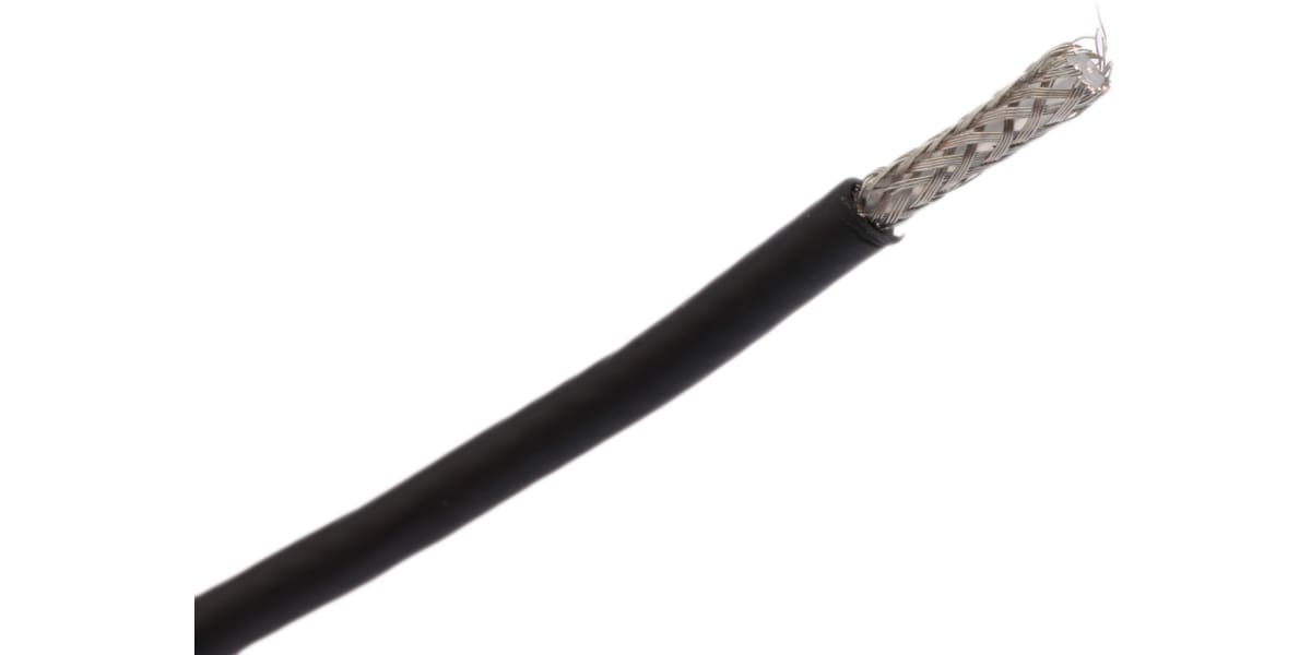 Product image for Cable Coax RG179 PE PVC black 50m