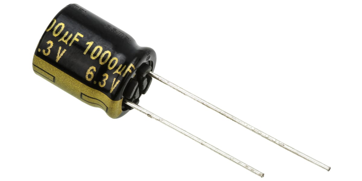 Product image for Al Electrolytic Cap 105C 6.3V 1000uF