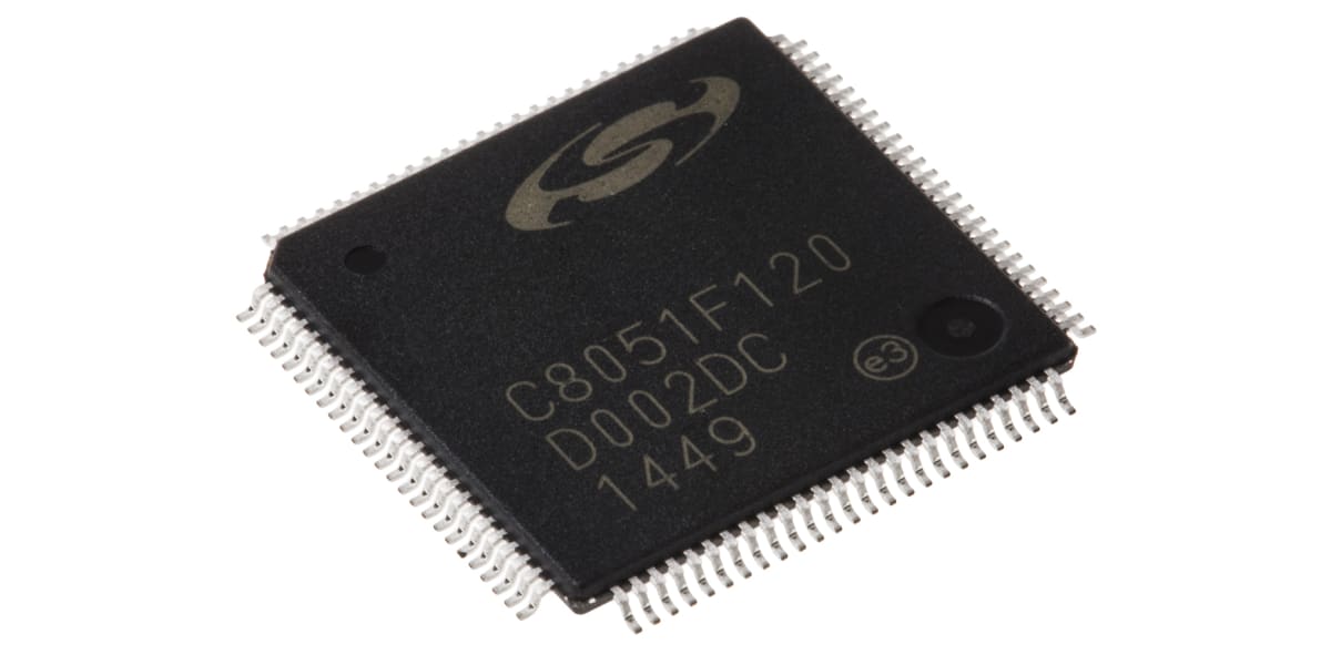 Product image for MICRO,8051,128K FLASH,DACS,C8051F120-GQ