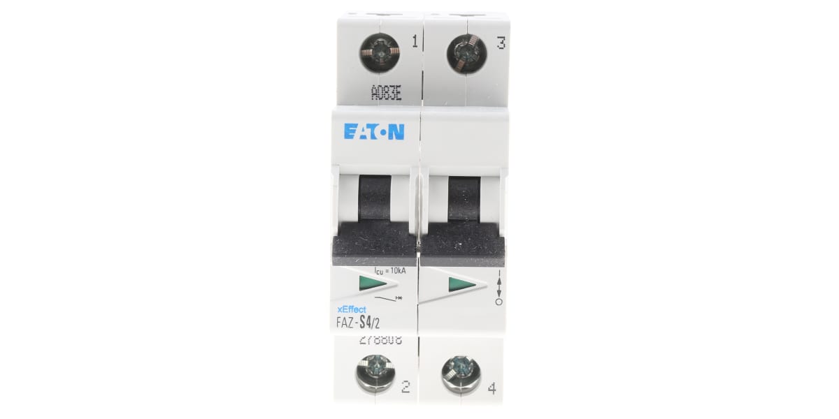 Product image for 2 POLE TYPE S CIRCUIT BREAKER,10KA 4A