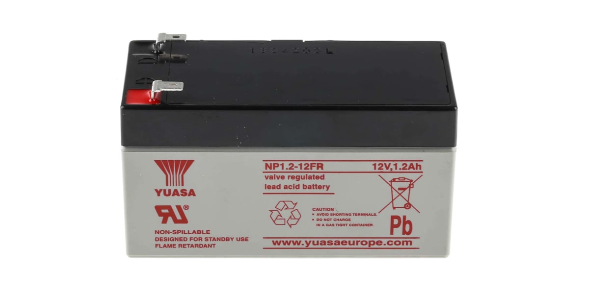 Product image for NP SEALED LEAD-ACID BATTERY FR,12V 1.2AH