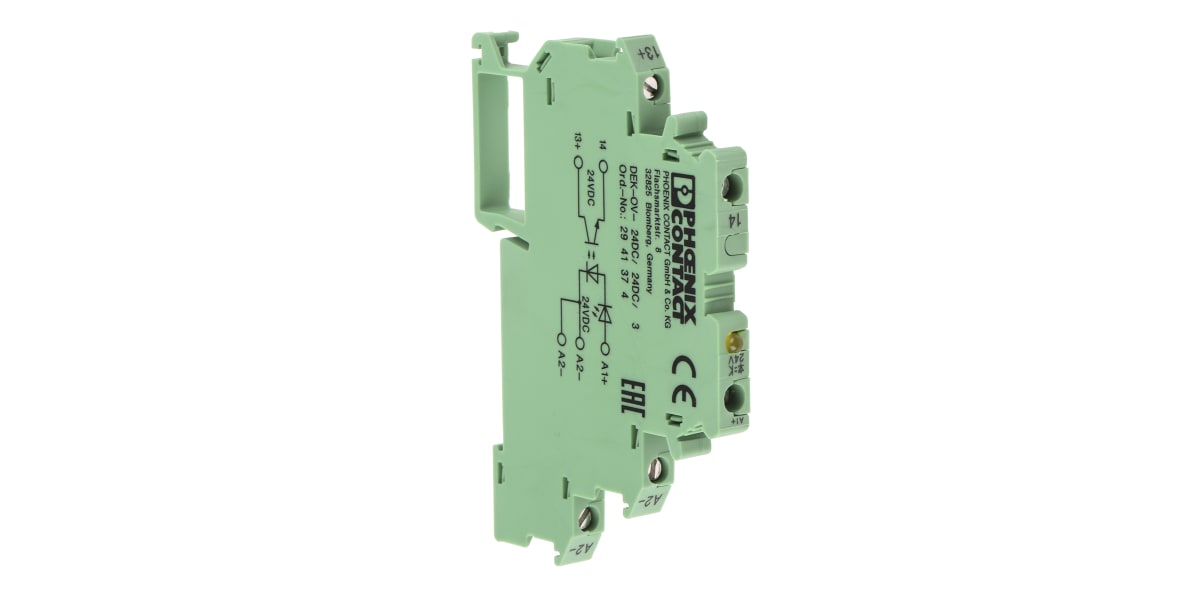 Product image for DIN rail optocoupler, 24Vdc in/24Vdc out