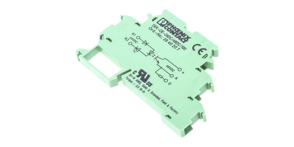 Product image for DIN rail optocoupler, 24Vdc in/48Vdc out