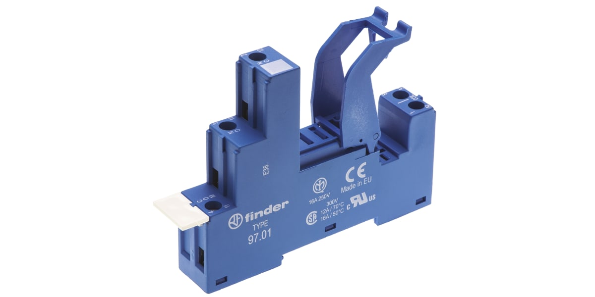 Product image for DIN Rail/Surface mount socket,16A, SPCO