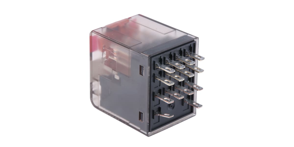 Product image for PLUG-IN RELAY W/ LED,6A 4PDT 230AC COIL