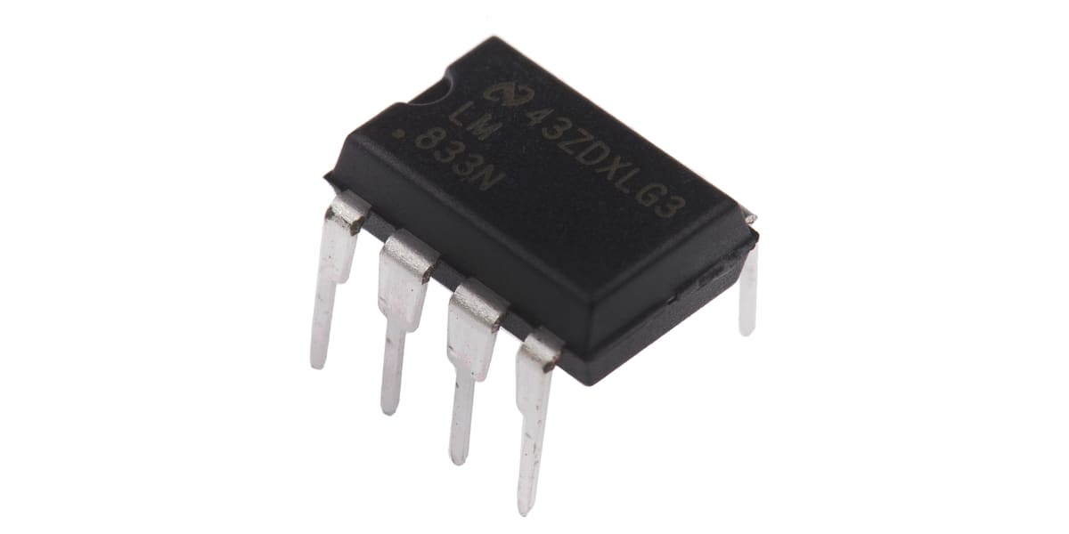 Product image for AUDIO OP AMP,LM833N 15MHZ DIP8