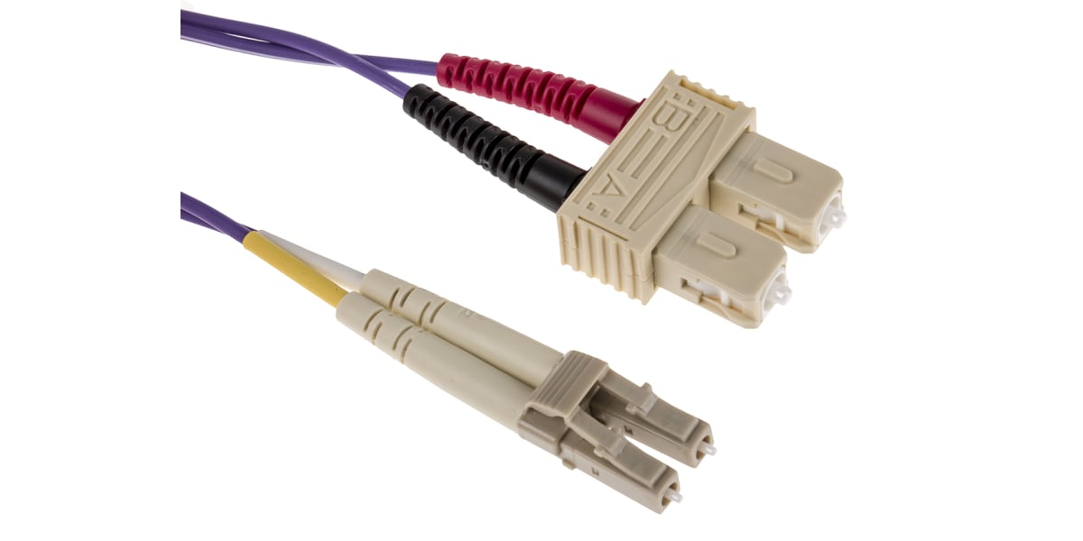 Product image for LC-SC patchlead OM3 Duplex Purple 10m