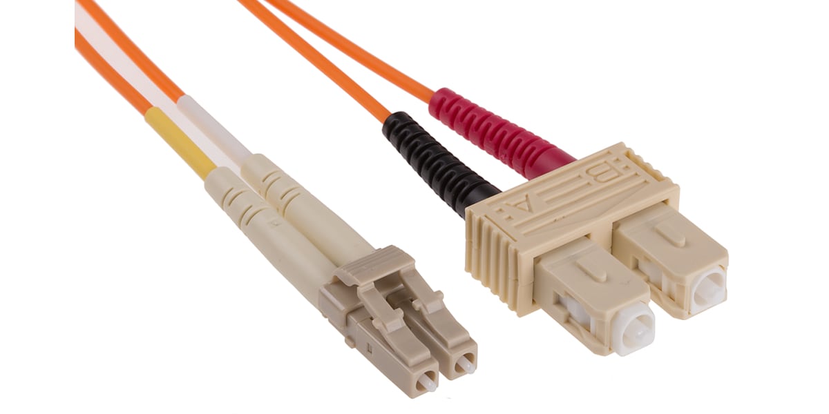 Product image for LC-SC patchlead OM1 Duplex Orange 3m