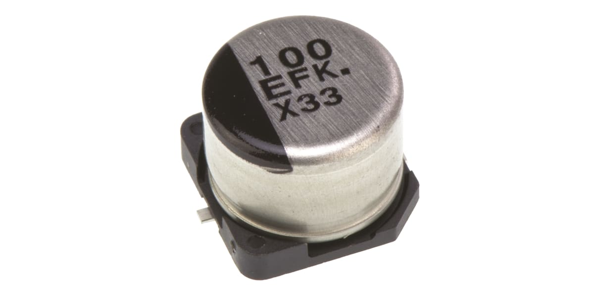 Product image for Ecap 100uF 25V E case