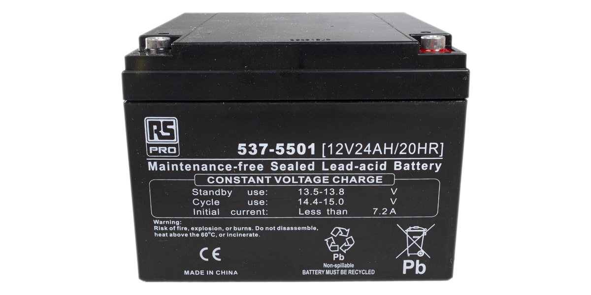 Product image for RS Sealed lead-acid battery,12V 24Ah