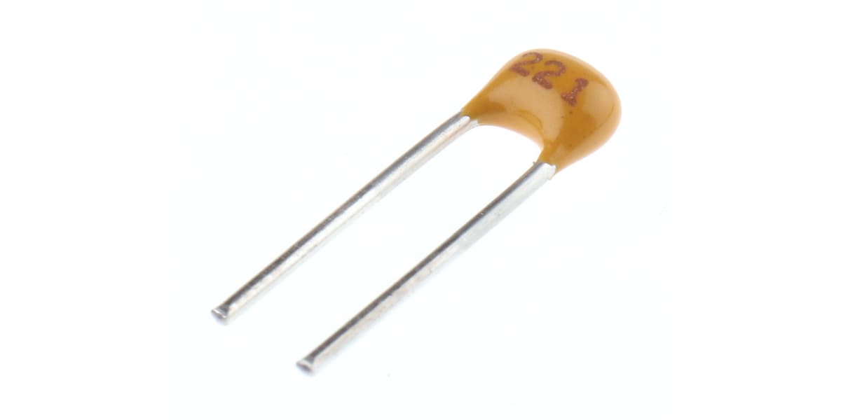 Product image for Radial C0G ceramic cap,220pF 200V 2.5mm