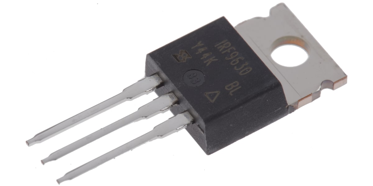 Product image for P-Channel MOSFET, 6.5 A, 200 V, 3-Pin TO-220AB Vishay IRF9630PBF