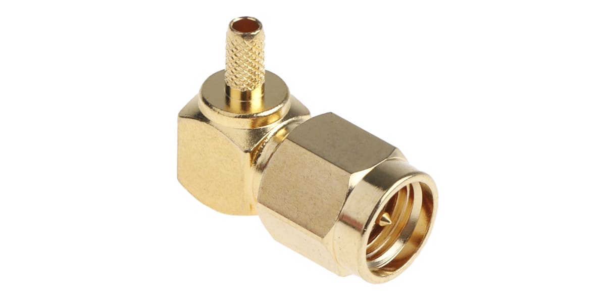 Product image for Crimp SMA elbow plug for RG174 cable