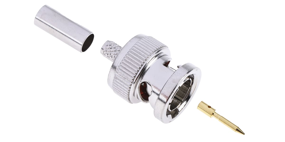Product image for RS PRO 75Ω Straight Cable Mount, BNC Connector , Plug, Mini RG59