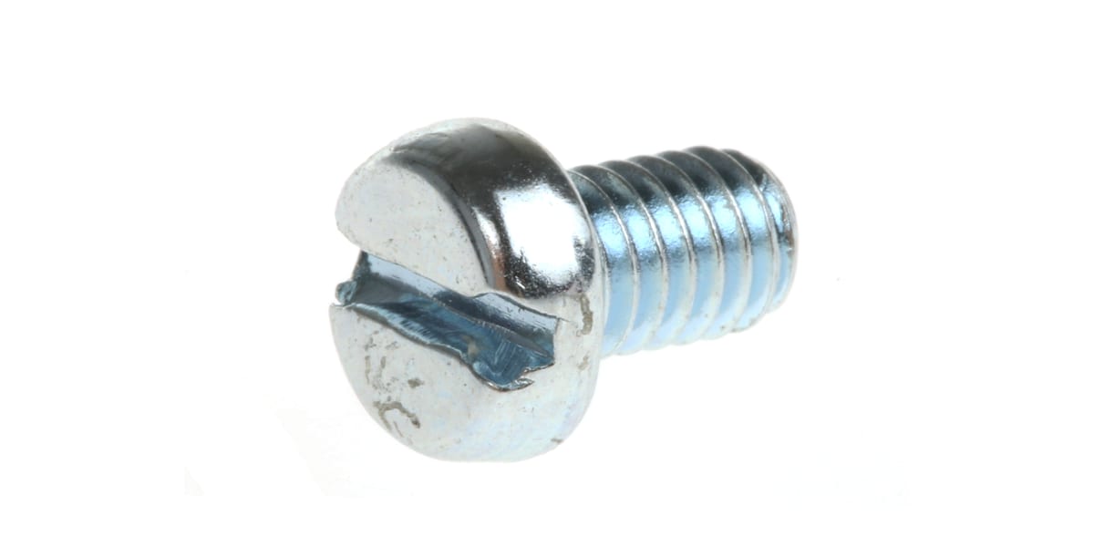 Product image for Slotted cheesehead steel screw M4x6mm