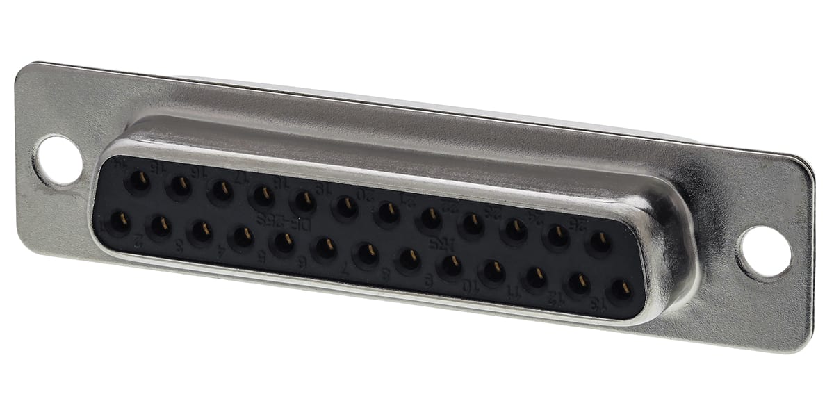 Product image for CONNECTOR, D-SUB, SOCKET, 25POLE