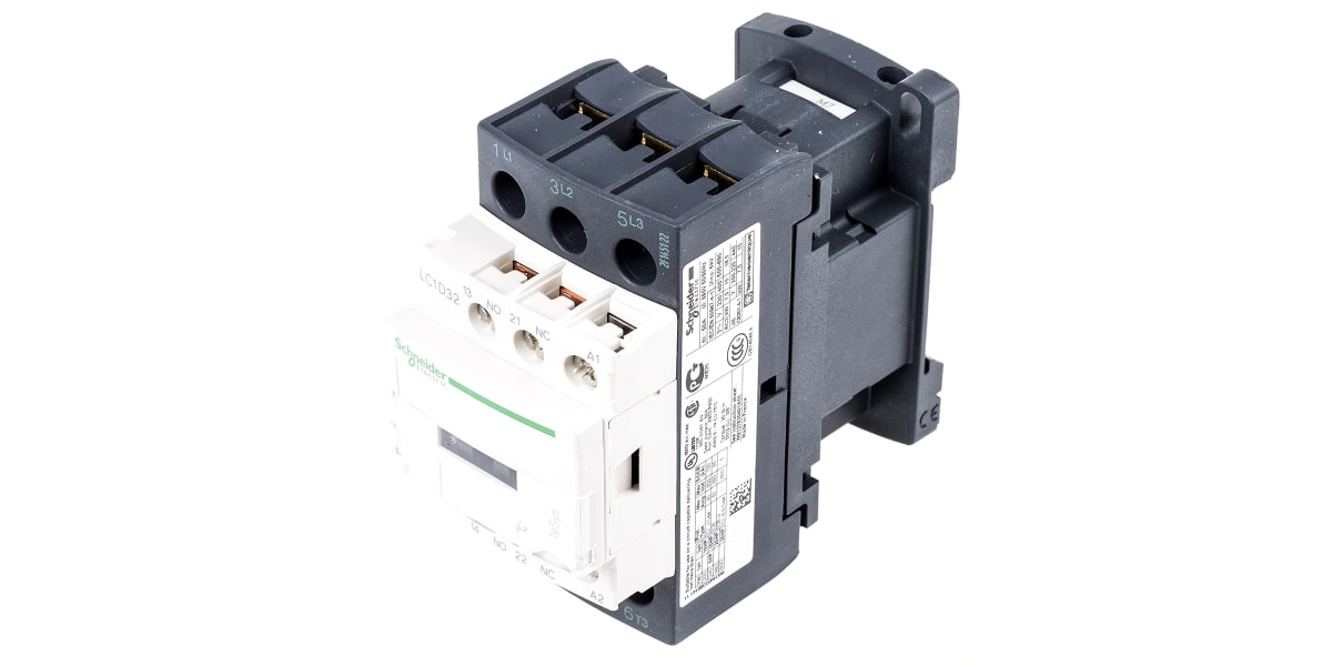 Product image for 3 pole NO coil contactor,32A 220Vac