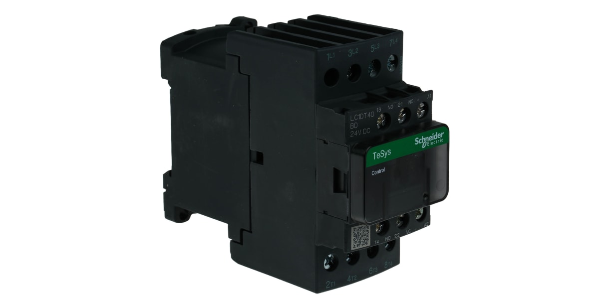 Product image for 4 pole NO coil contactor,40A 24Vdc