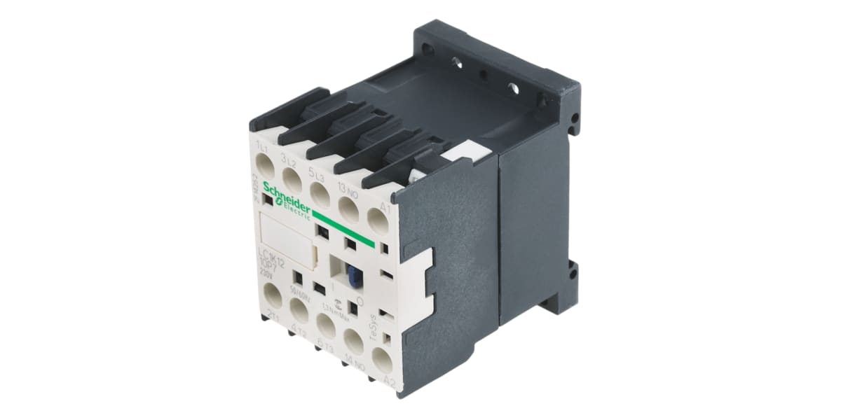 Product image for 3 pole contactor,5.5kW,12A,230Vac,1NO