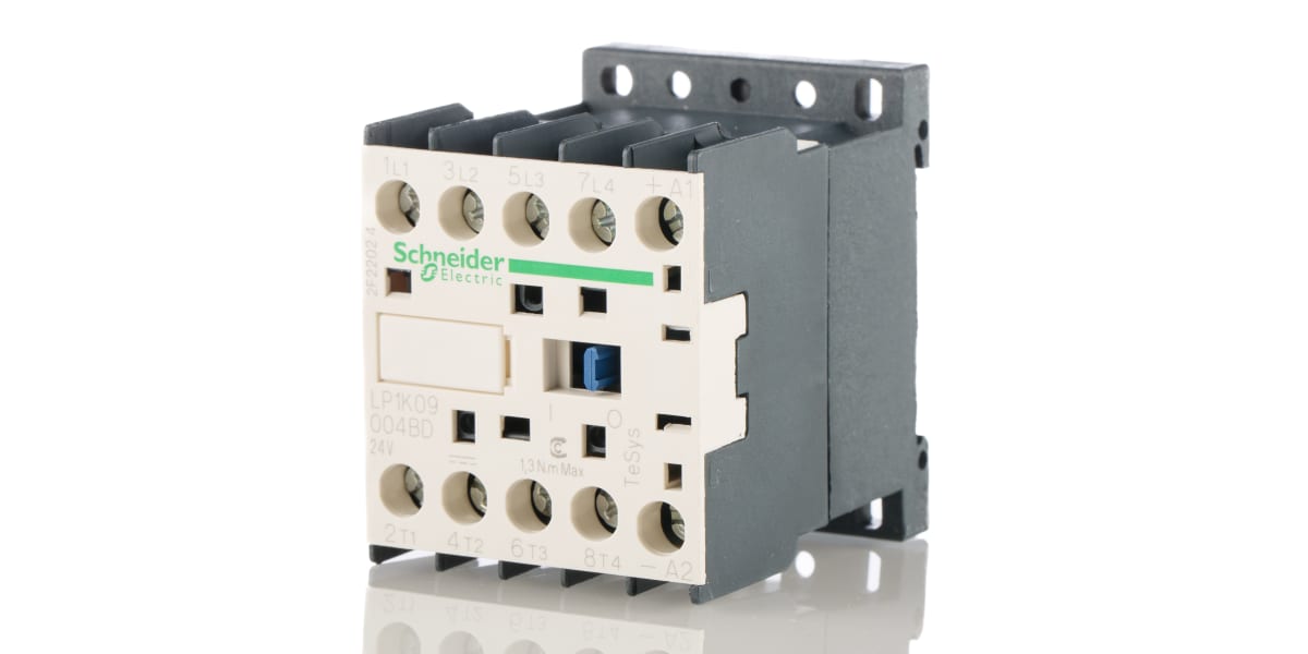 Product image for 4 Pole Contactor,20A,24Vdc,Screw Clamp