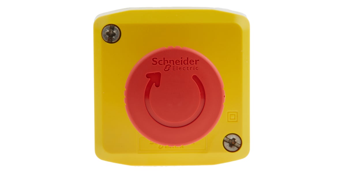 Product image for Schneider Electric Surface Mount Emergency Button - Twist to Reset, NO/NC, Mushroom Head