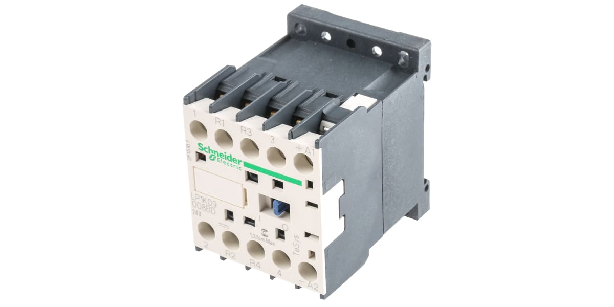 Product image for 2NO+2NC Contactor,20A,24Vdc,Screw Clamp