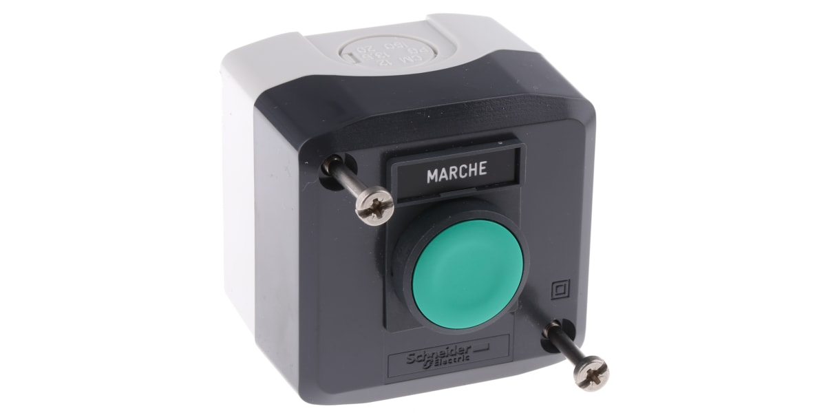 Product image for Enclosed Push button, Green "Marche"