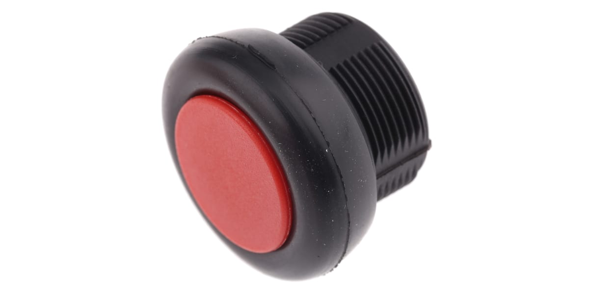 Product image for ROUND RED HEAD FOR PUSH BUTTON, BOOTED