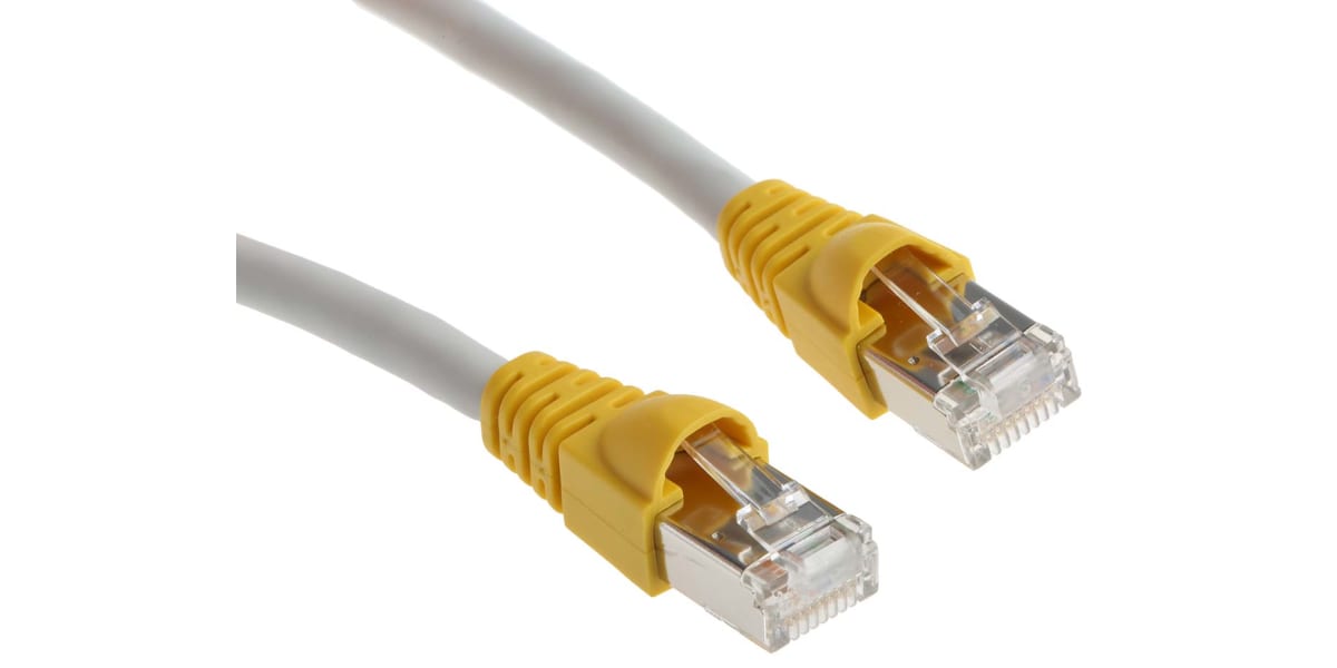 Product image for Telegartner Shielded Cat 6A Crossover Patch Cable 10m, Grey, Male RJ45/Male RJ45