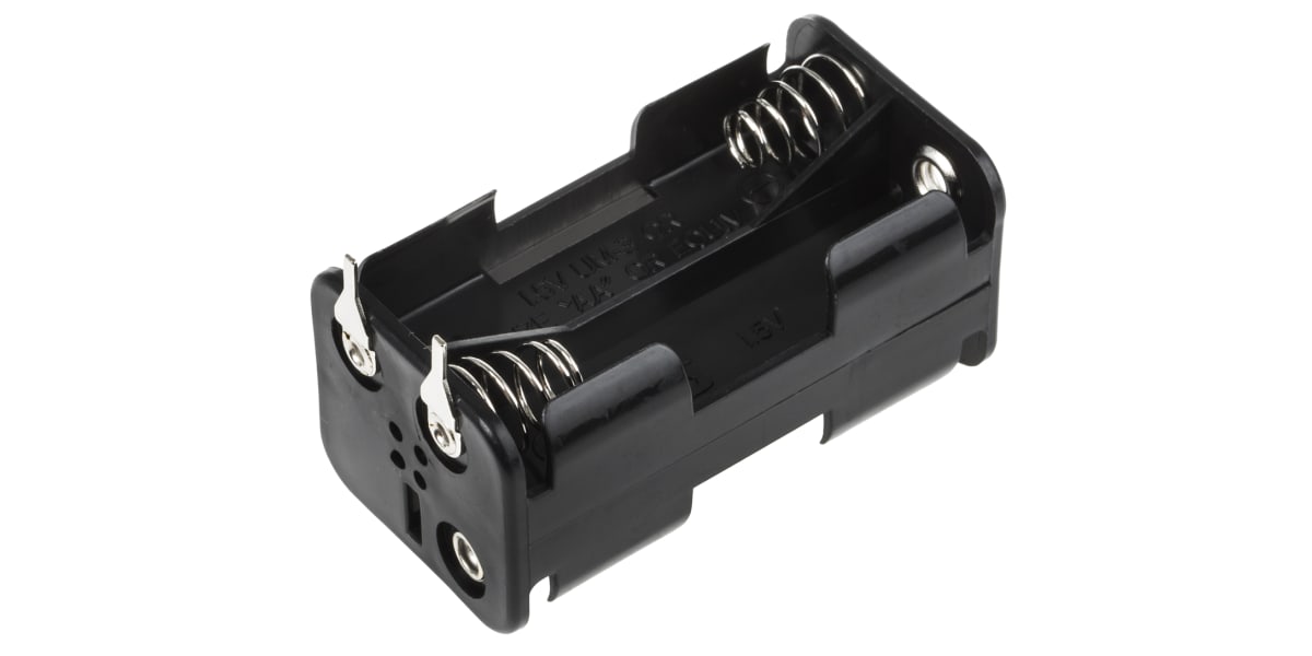 Product image for Four cell AA  PCB mount battery holder