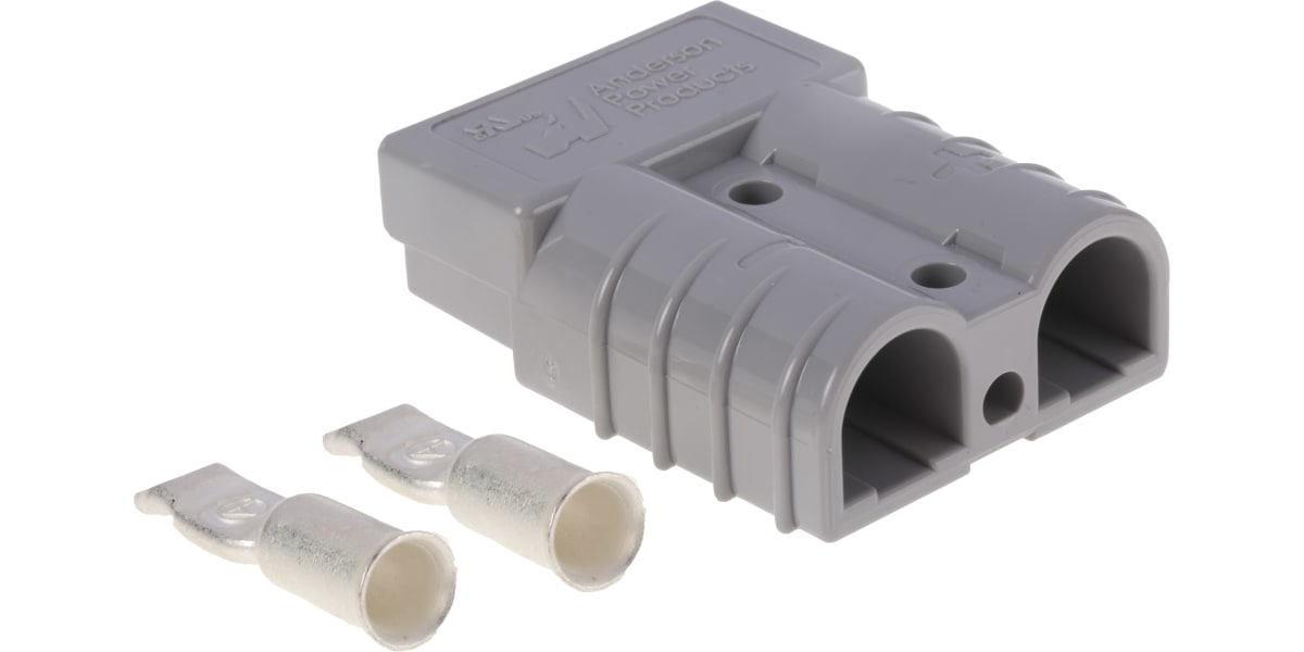 Product image for GREY 50AMP TWO POLE CONNECTOR