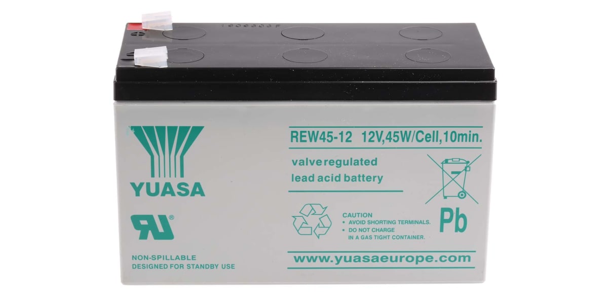 Product image for Yuasa REW45-12 Lead Acid Battery - 12V, 7.3Ah