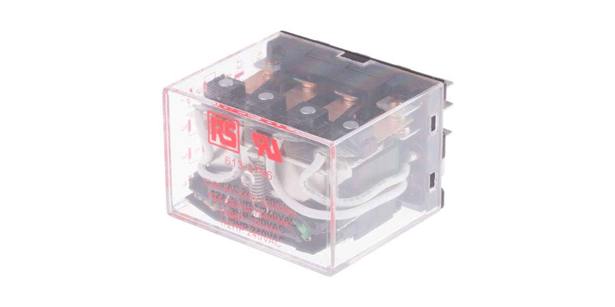 Product image for LED Indicating relay, 10A 4PDT 240Vac