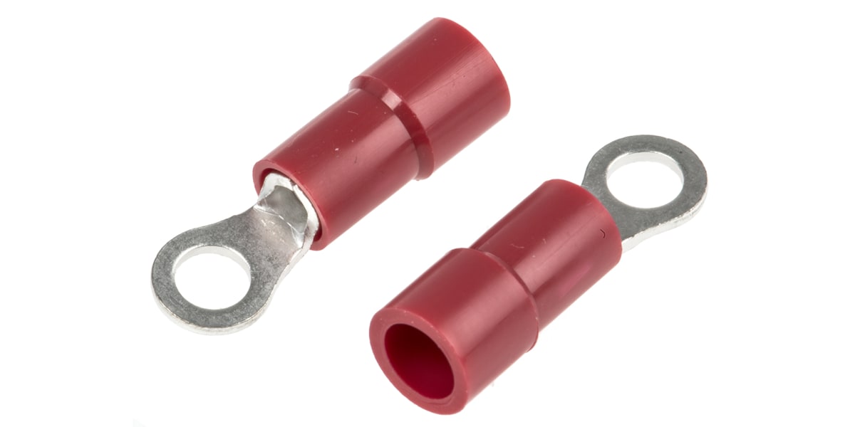 Product image for Red M3 ring terminal,0.5-1.5sq.mm wire