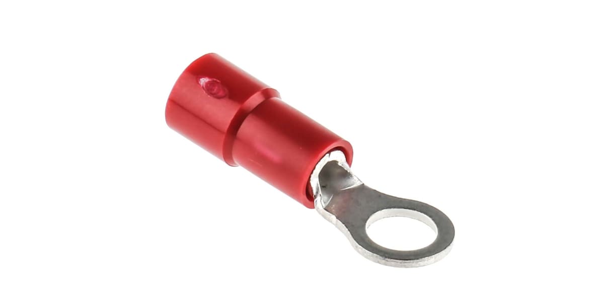 Product image for Red M4 ring terminal,0.5-1.5sq.mm wire