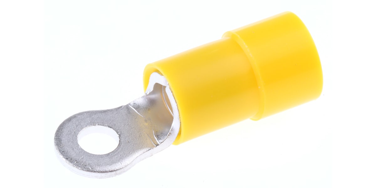 Product image for Yellow M3 ring terminal,4-6sq.mm wire