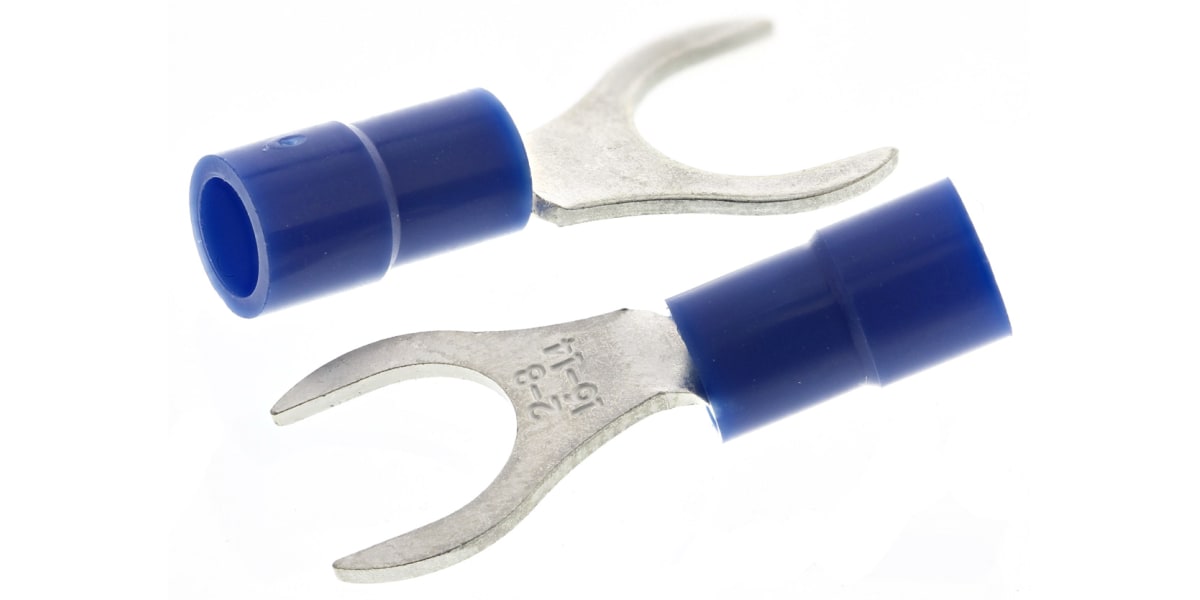 Product image for Blue M8 spade terminal,1.5-2.5sq.mm wire